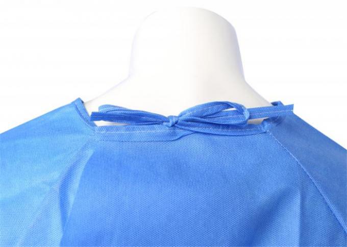 Anti Blood Disposable Operating Gowns , Breathable Disposable Barrier Gowns