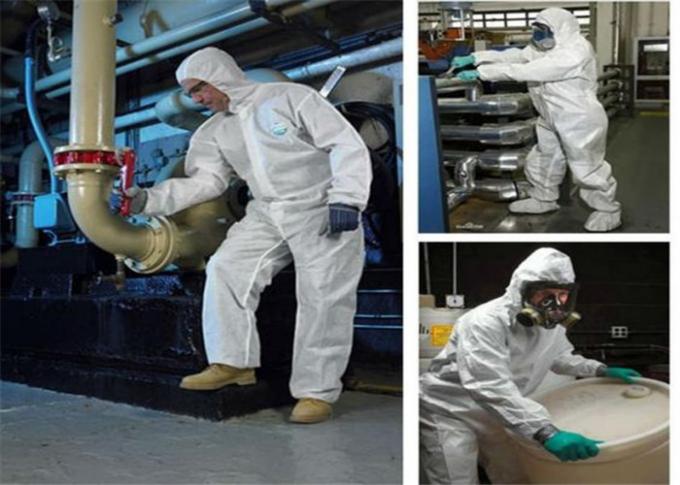 Multicolour Low Lint Anti Shrink White Protective Coveralls , Sms Surgical Gown