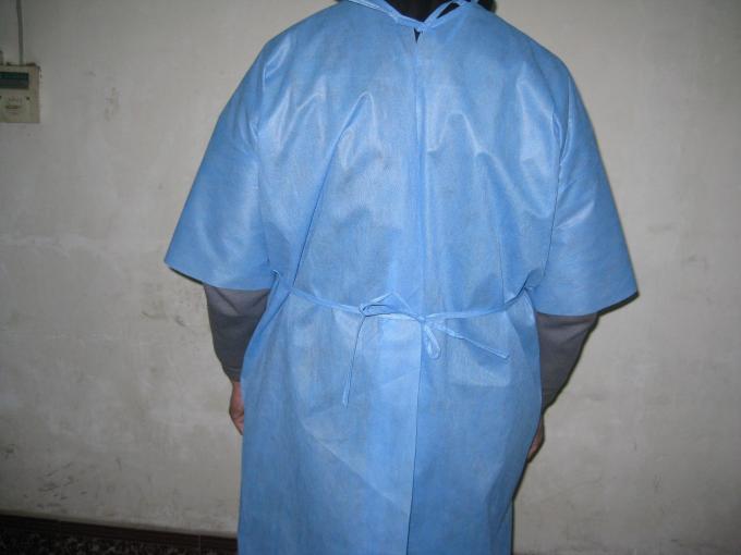 Short Sleeve Disposable Patient Gowns Anti Permeate With FDA Approved