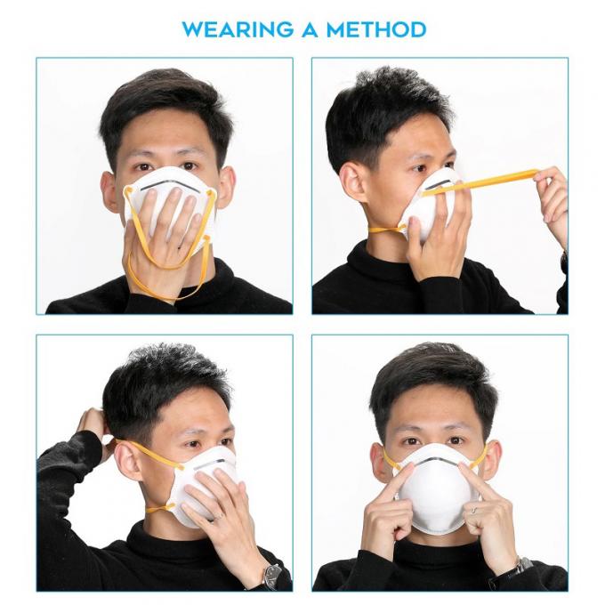 Dustproof Cup FFP2 Mask / Breathable Face Mask Respirator Multifunctional Non Woven Mask