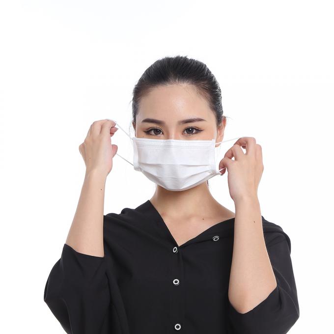 Anti Dust Disposable 3 Ply Face Mask , Non Woven Disposable Face Mask