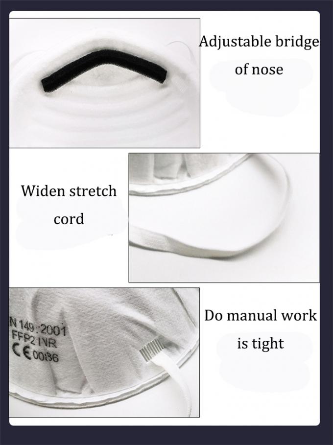 Eco Friendly Cup FFP2 Mask , Particulate Respirator Mask For Public Place