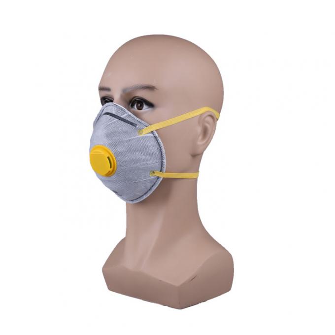 N95 Activated Carbon Cup FFP2 Mask , Disposable Nonwoven Dust Mask With Valve
