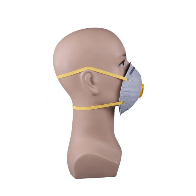 N95 Activated Carbon Cup FFP2 Mask , Disposable Nonwoven Dust Mask With Valve