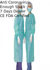 Waterproof Medical Isolation Gowns With PE Coating Non Woven Material