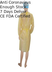 Impermeable Disposable Yellow Isolation Gowns CE ISO 9001 Approved
