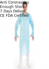 Blue / Customized Disposable Isolation Gowns With Thumb Loop And Embossed Surface