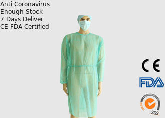 30g Disposable Medical Clothing , PP Coated PE Hospital Isolation Gowns