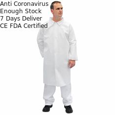 Customized Disposable Patient Exam Gowns , White Waterproof Lab Coat