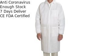 Breathable Disposable Plastic Lab Coats Customized Sleeve Length With / Without Hoods