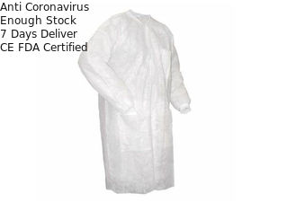 Long Sleeve Disposable Plastic Lab Coats , Disposable Laboratory Coats Waterproof