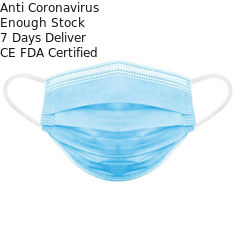 Perfect Disposable Dust Mouth Mask Non Woven 3 Layer Face Mask  Antibacterial