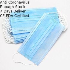 Eco Friendly Disposable Face Mask Personal Safety With 3 Ply Non Woven