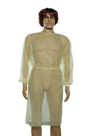 Anti Static Medical Isolation Gowns , Yellow Disposable Coveralls CE Certificated
