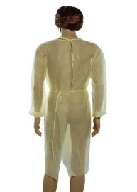 Anti Static Medical Isolation Gowns , Yellow Disposable Coveralls CE Certificated