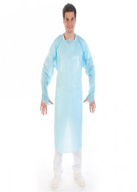 Blue / Customized Disposable Isolation Gowns With Thumb Loop And Embossed Surface
