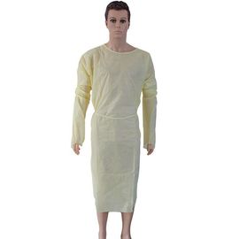 Yellow Polypropylene Disposable Coveralls Medical Accessories S-5XL Size