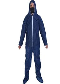 Microporous Film Disposable Coverall Suit , Disposable Laboratory Gowns Abrasion Resistance