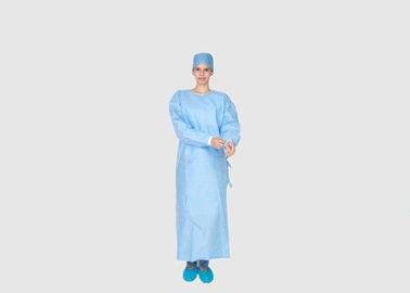 Sms Material Medical Protective Apparel With Full Back / Elastic Cuff