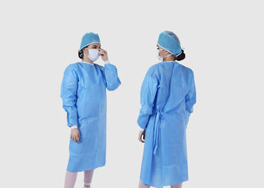 Eco Friendly Medical Isolation Gowns Foldable Acid Proof For Hospital