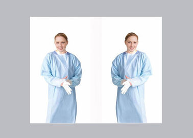 OEM ODM Blue Color Disposable Doctor Gown Anti Static ISO CE Approved