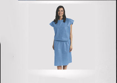 Short Sleeve Disposable Patient Gowns Anti Permeate With FDA Approved