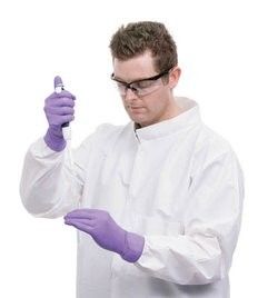 White Disposable Polypropylene Lab Coat , Film Laminated Disposable Visitor Coats