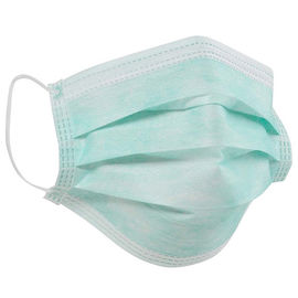 Easy Degradation Disposable Face Mask / 3 Ply Disposable Green Pp Face Mask