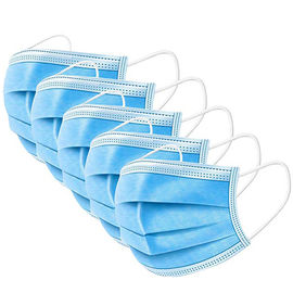 Soft 3 Ply Disposable Face Mask Personal Care / Construction Breathing Masks