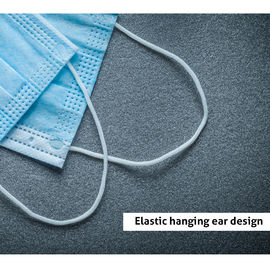 Blue Disposable Face Mask 25g PP Non Woven Fabric Material OEM / ODM
