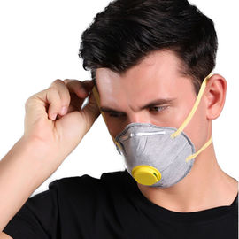 N95 Activated Carbon Cup FFP2 Mask , Disposable Nonwoven Dust Mask With Valve