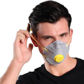 N95 Activated Carbon Cup FFP2 Mask , Disposable Nonwoven Dust Mask With Valve