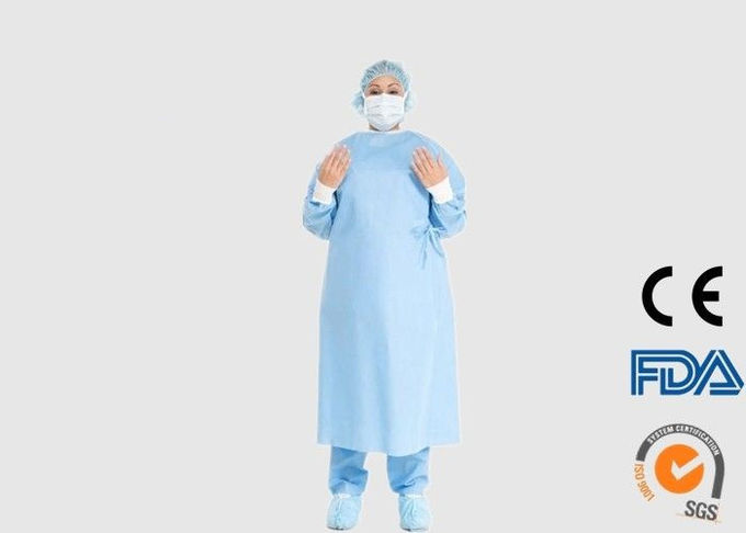 Dust Proof Disposable Medical Scrubs , Anti Blood Disposable Dental Gowns
