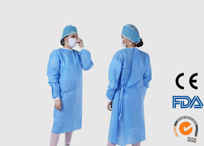 Eco Friendly Material Blue Disposable Coveralls With CE / ISO Certification