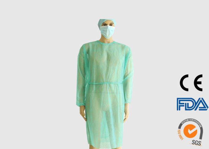 30g Disposable Medical Clothing , PP Coated PE Hospital Isolation Gowns