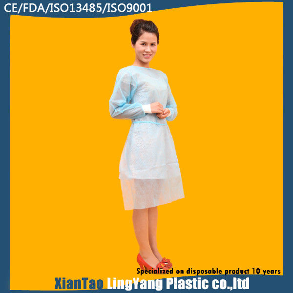 Well - Designed Disposable Medical Gowns Acid Proof Alkali Proof
